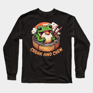 dim sum green frog Long Sleeve T-Shirt